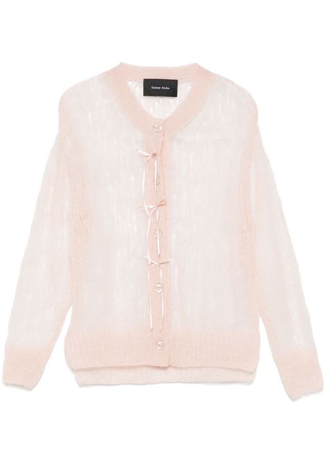 Cardigan crop con fiocchi in rosa Simone rocha - donna